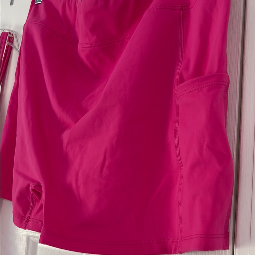 NWT SoftlyZero Plush Active Dress w/ Shorts Fuchsia Purple Size L | 2-Piece Pock - Picture 3 of 6